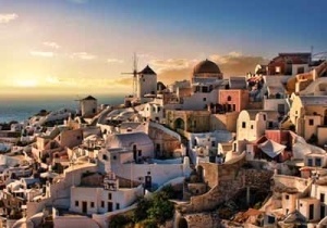 Teaching in Oia Santorini Greece Photo