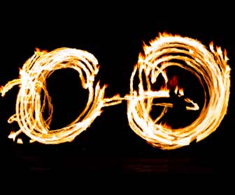 Night Fire Show at the Burning Man Festival Photo