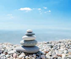 Inspirational Rocks Near Shore Photo