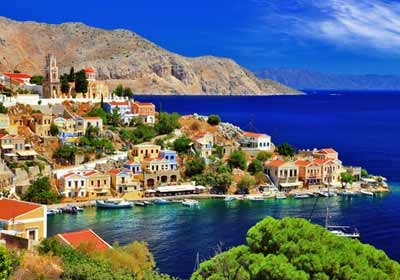 Symi Island Greece Harbor Photo