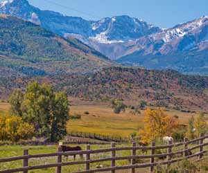 Beautiful Mountains at Dude Ranch in Colorado