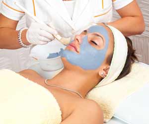 Woman Getting Facial at a Spa Photo