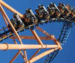 Roller Coaster Ride at Amusement Park