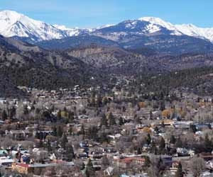 Picture of Durango, Colorado with snowy mountains