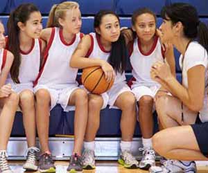 High School Basketball Coach Coaching Team