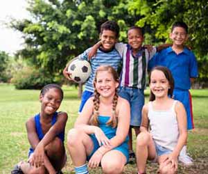 Kids Pose for Picture at Summer Camp