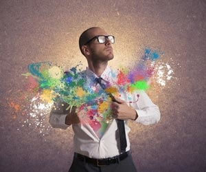 Recruiter unleashes creative potential by ripping open shirt and tie