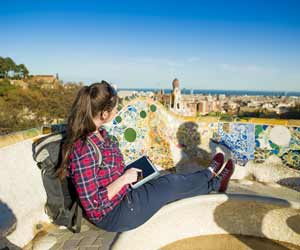 Female Gap Year Student Kicking Back in Spain