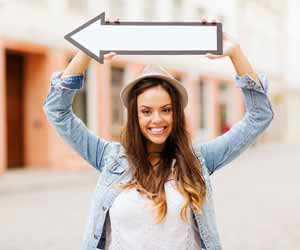 Chegg Tutor Holding Arrow Sign