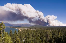 Tahoe forest fire photo