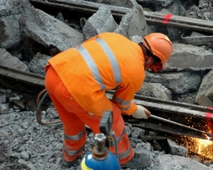 maintaining the railway